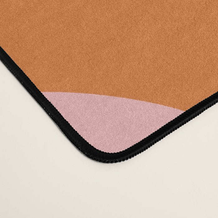 Pink and Orange Wispy Leaves Contemporary Abstract Pattern Desk Mat Gallery Image 4