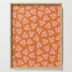 Pink and Orange Wispy Leaves Contemporary Abstract Pattern Serving Tray Gallery Image 1