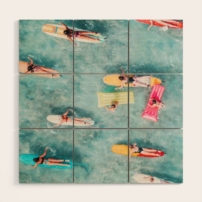 Surf Sisters Wood Wall Art Gallery Image 1