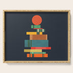 Book stack with a ball Serving Tray Gallery Image 1