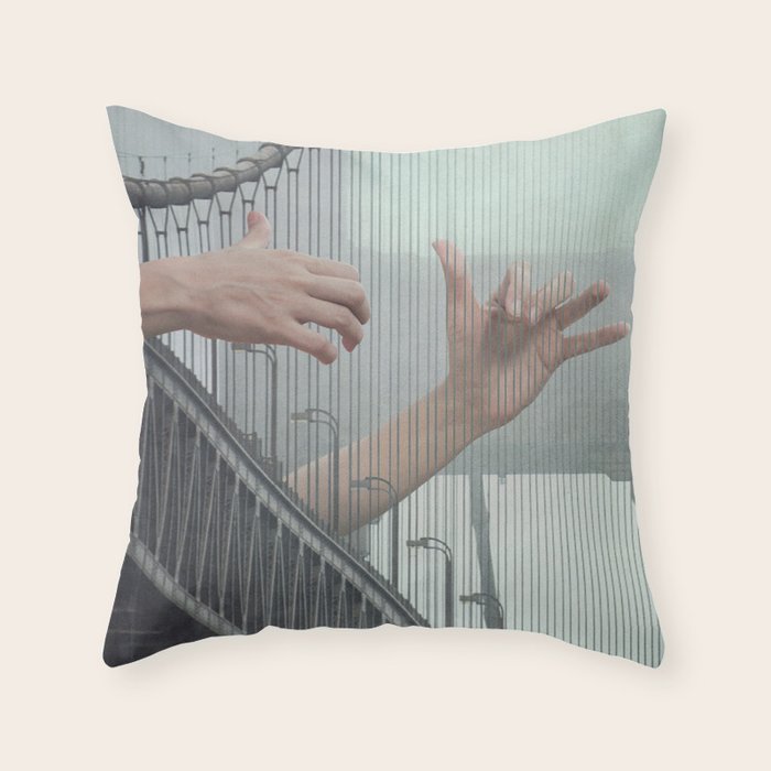 Melodic Bridge - Harp Throw Pillow Gallery Image 6