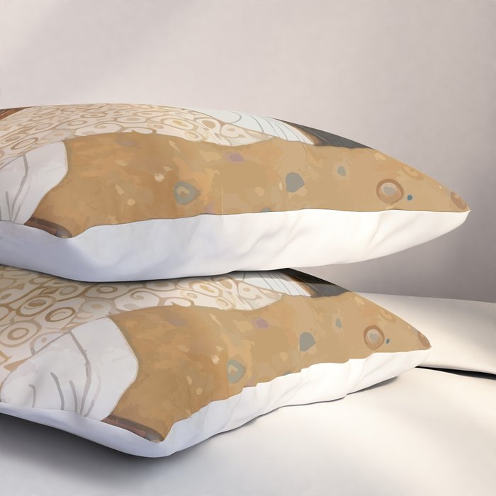 Klimt Cat with Ivory Scarf Pillow Sham Gallery Image 3