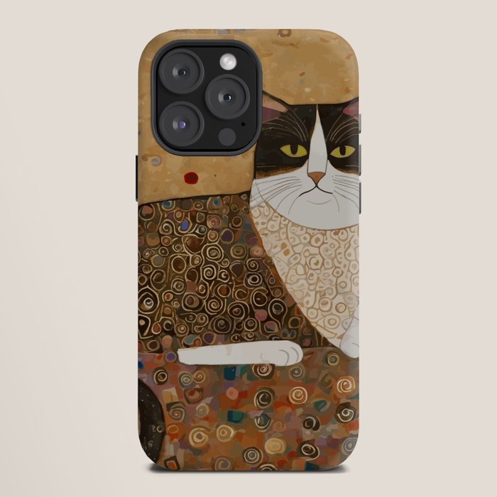 Klimt Cat with Ivory Scarf iPhone Case Gallery Image 12