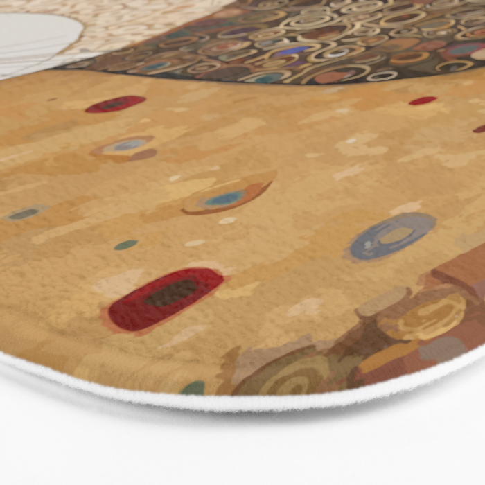 Klimt Cat with Ivory Scarf Bath Mat Gallery Image 3