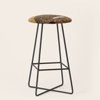 Klimt Cat with Ivory Scarf Stool Gallery Image 1
