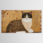 Klimt Cat with Ivory Scarf Tablecloth Gallery Image 2
