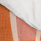Retro Tiki Pin Stripes 327 Populuxe Orange Pink and Beige Comforter Gallery Image 4