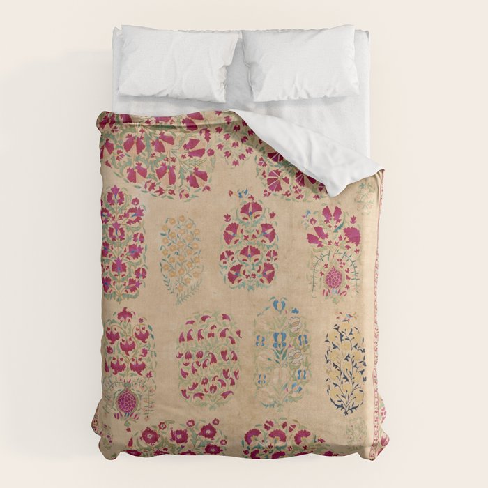 Bokhara Suzani Southwest Uzbekistan Floral Print Duvet Cover Gallery Image 6