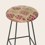 Bokhara Suzani Southwest Uzbekistan Floral Print Stool Gallery Image 2