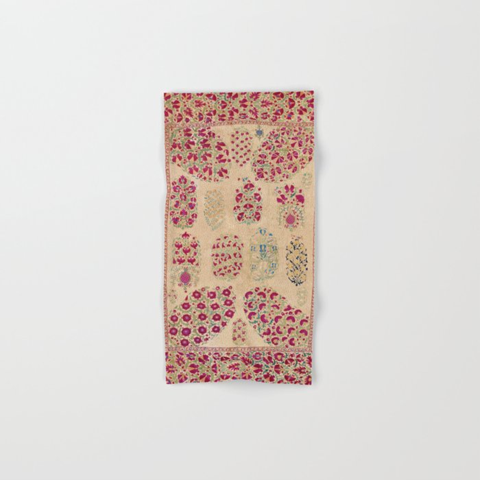 Bokhara Suzani Southwest Uzbekistan Floral Print Bath Towel Gallery Image 1