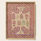 Bokhara Suzani Southwest Uzbekistan Floral Print Serving Tray Gallery Image 1