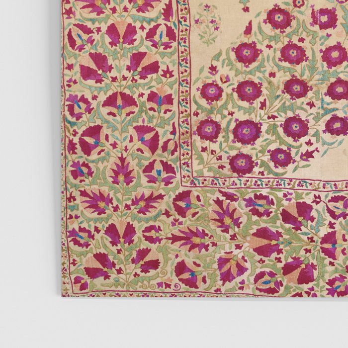 Bokhara Suzani Southwest Uzbekistan Floral Print Poster Gallery Image 3