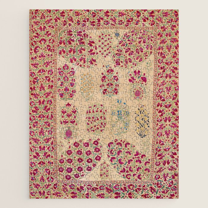 Bokhara Suzani Southwest Uzbekistan Floral Print Jigsaw Puzzle Gallery Image 1