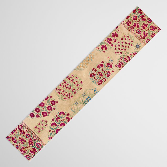 Bokhara Suzani Southwest Uzbekistan Floral Print Table Runner Gallery Image 3