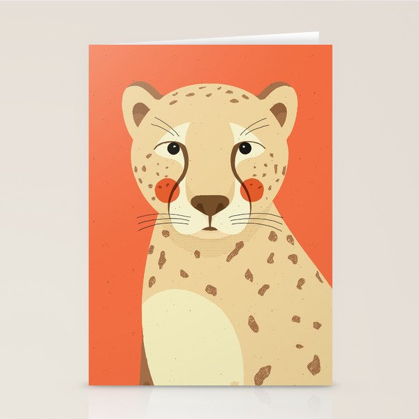 Cheetah, Animal Portrait Stationery Card Gallery Image 2