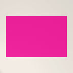 Girly modern neon pink solid color Welcome Mat Gallery Image 1