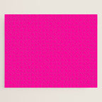 Girly modern neon pink solid color Jigsaw Puzzle Gallery Image 1
