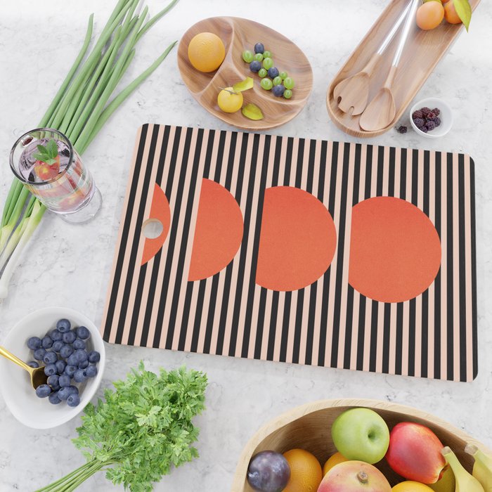 Abstraction_SUNSET_LINE_ART_Minimalism_001 Cutting Board Gallery Image 2