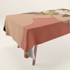 Woman With Flowers 2 Tablecloth Gallery Image 1