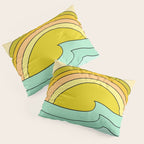 ride rainbows // retro surf soul // art by surfy birdy Pillow Sham Gallery Image 3