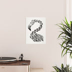 Miami Flamingo - Black Ink Poster Gallery Image 2