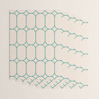Mod Pods Geometric Pattern in Vintage Beige and Teal Wrapping Paper Gallery Image 3