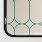 Mod Pods Geometric Pattern in Vintage Beige and Teal Laptop Sleeve Gallery Image 3