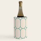 Mod Pods Geometric Pattern in Vintage Beige and Teal Wine Chiller Gallery Image 1