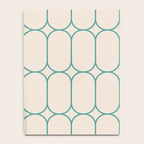 Mod Pods Geometric Pattern in Vintage Beige and Teal Notebook Gallery Image 4