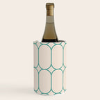 Mod Pods Geometric Pattern in Vintage Beige and Teal Wine Chiller Gallery Image 3