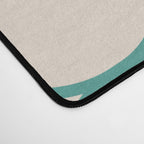 Mod Pods Geometric Pattern in Vintage Beige and Teal Desk Mat Gallery Image 4