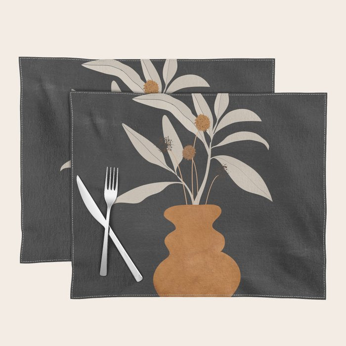 Minimal Abstract Art Vase Plant 11 Placemat Gallery Image 1