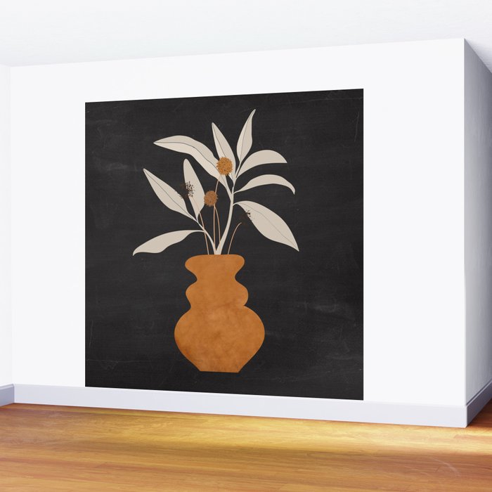 Minimal Abstract Art Vase Plant 11 Wall Mural Gallery Image 2