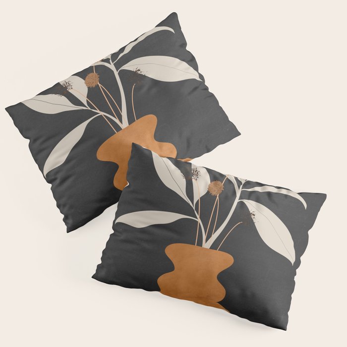 Minimal Abstract Art Vase Plant 11 Pillow Sham Gallery Image 3