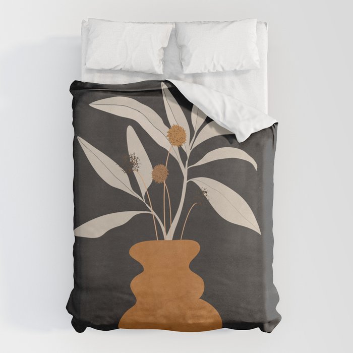 Minimal Abstract Art Vase Plant 11 Duvet Cover Gallery Image 6