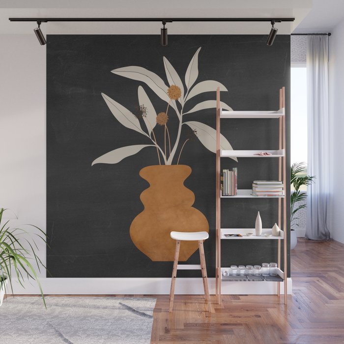 Minimal Abstract Art Vase Plant 11 Wall Mural Gallery Image 1