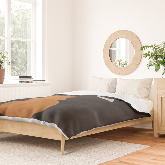 Minimal Abstract Art Vase Plant 11 Duvet Cover Gallery Image 2
