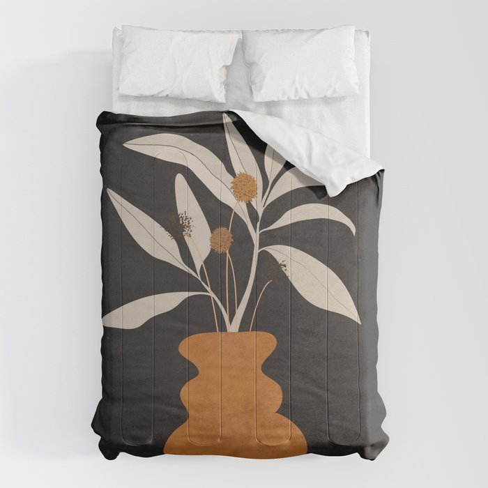 Minimal Abstract Art Vase Plant 11 Comforter Gallery Image 6