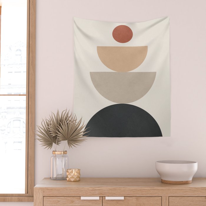Geometric Modern Art 31 Wall Tapestry Gallery Image 2