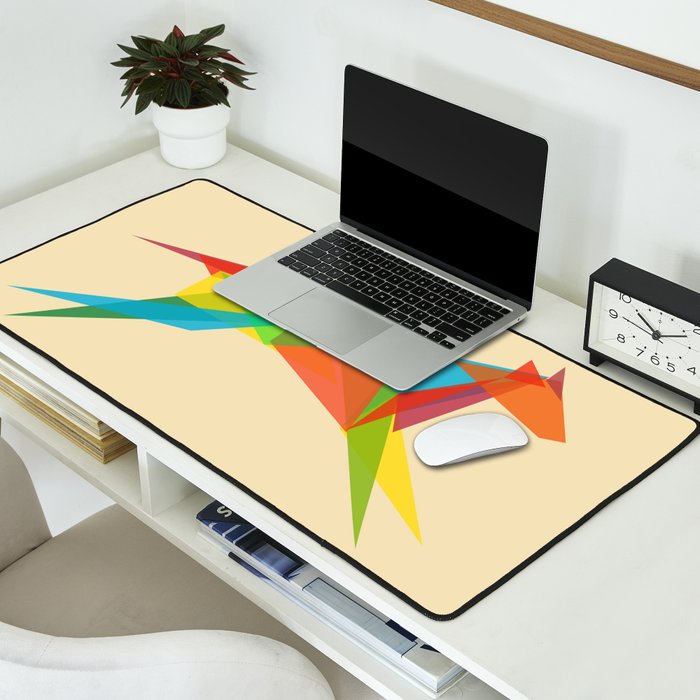 Fractal Geometric Dog Desk Mat Gallery Image 2