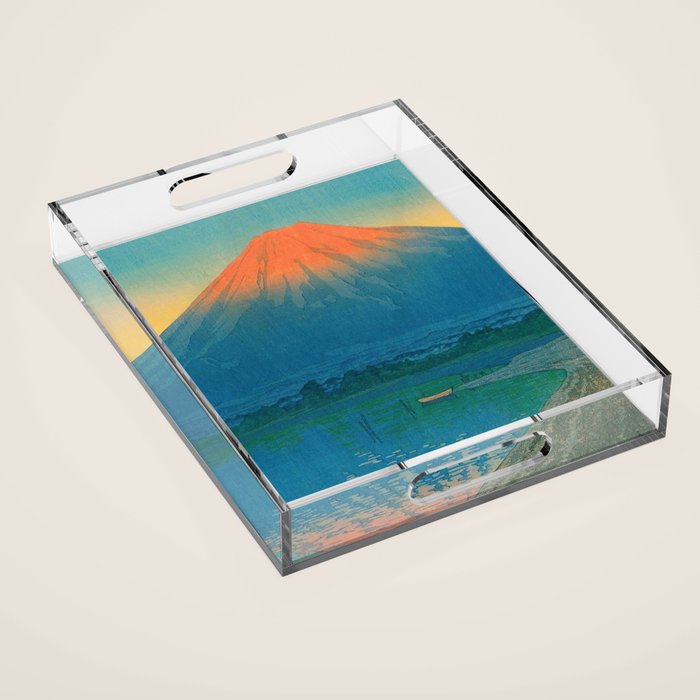 Lake Yamanaka and Mt.Fuji by Kawase Hasui Acrylic Tray Gallery Image 1