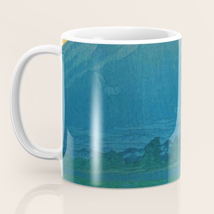Lake Yamanaka and Mt.Fuji by Kawase Hasui Coffee Mug Gallery Image 3