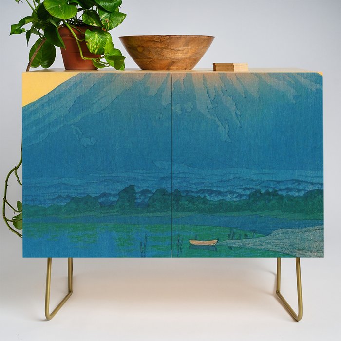 Lake Yamanaka and Mt.Fuji by Kawase Hasui Credenza Gallery Image 1