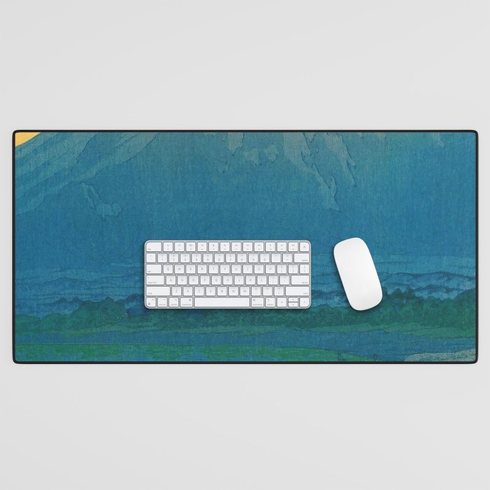 Lake Yamanaka and Mt.Fuji by Kawase Hasui Desk Mat Gallery Image 1