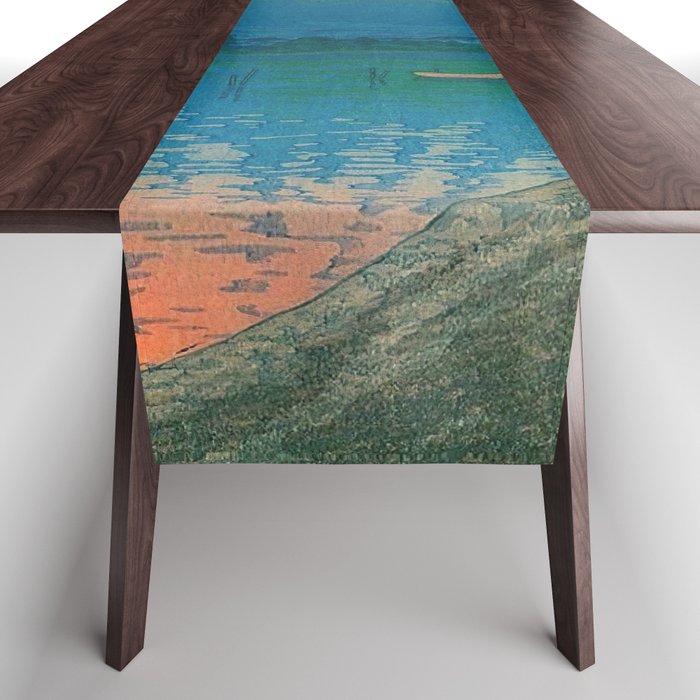 Lake Yamanaka and Mt.Fuji by Kawase Hasui Table Runner Gallery Image 1
