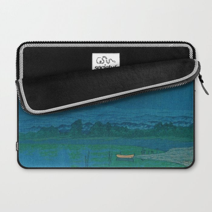 Lake Yamanaka and Mt.Fuji by Kawase Hasui Laptop Sleeve Gallery Image 2