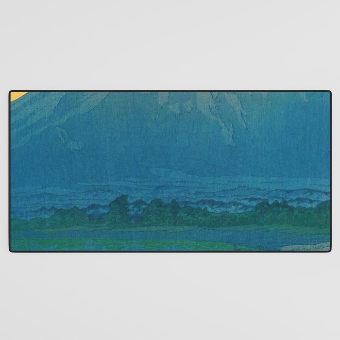 Lake Yamanaka and Mt.Fuji by Kawase Hasui Desk Mat Gallery Image 3