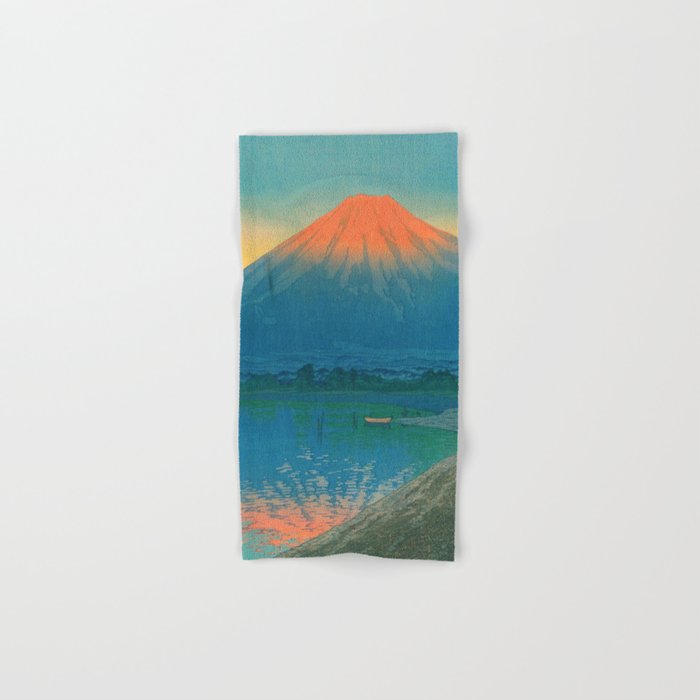 Lake Yamanaka and Mt.Fuji by Kawase Hasui Bath Towel Gallery Image 1