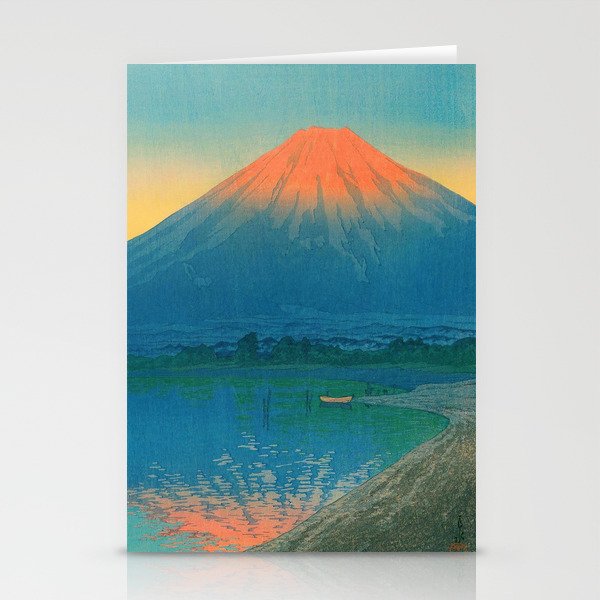 Lake Yamanaka and Mt.Fuji by Kawase Hasui Stationery Card Gallery Image 1