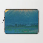 Lake Yamanaka and Mt.Fuji by Kawase Hasui Laptop Sleeve Gallery Image 1